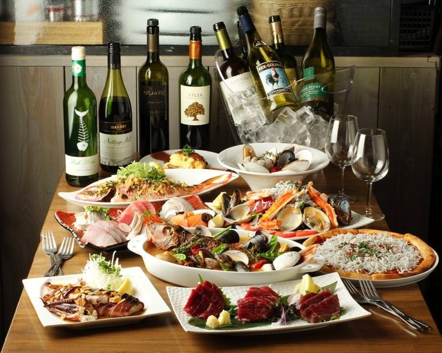 【お手軽いかり屋得々コース】サラダ・ピッツァ・パスタにメイン料理+飲み放題付きで4000円《税込！》 (画像はイメージです）（4000）