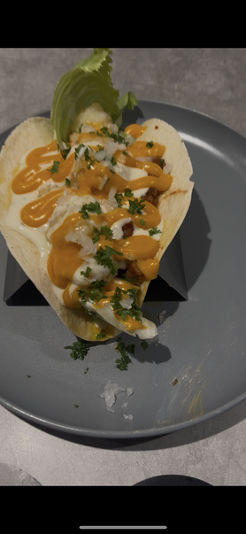 ガーリックシュリンプ、チーズタコス🌮