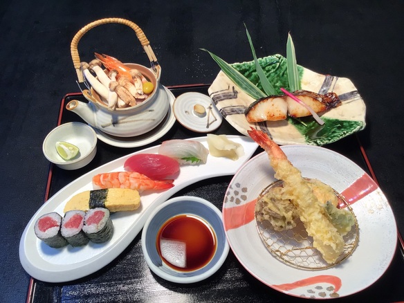 セットメニュー　にぎり寿しと鰆幽庵焼きのセット