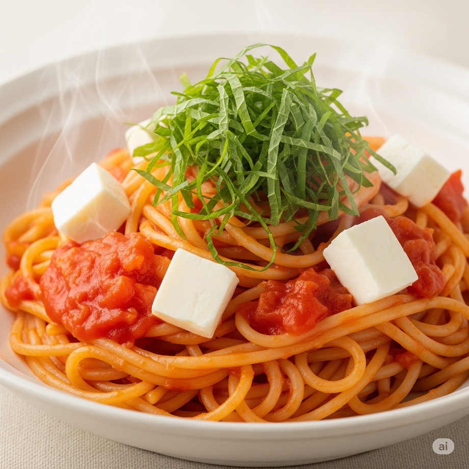 クリームチーズと大葉のトマトソース