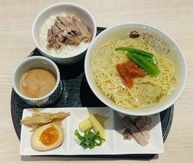 梅ぇつけ麺＋焼豚丼セット《梅ポン酢タレ》　