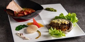 グロリアスコース【 記念日／Glorious 】鮑の香草オイル焼きや牛フィレのステーキフォアグラ添え など