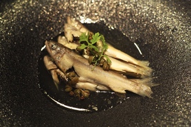 今だけ限定！山椒香る稚鮎のコンフィ