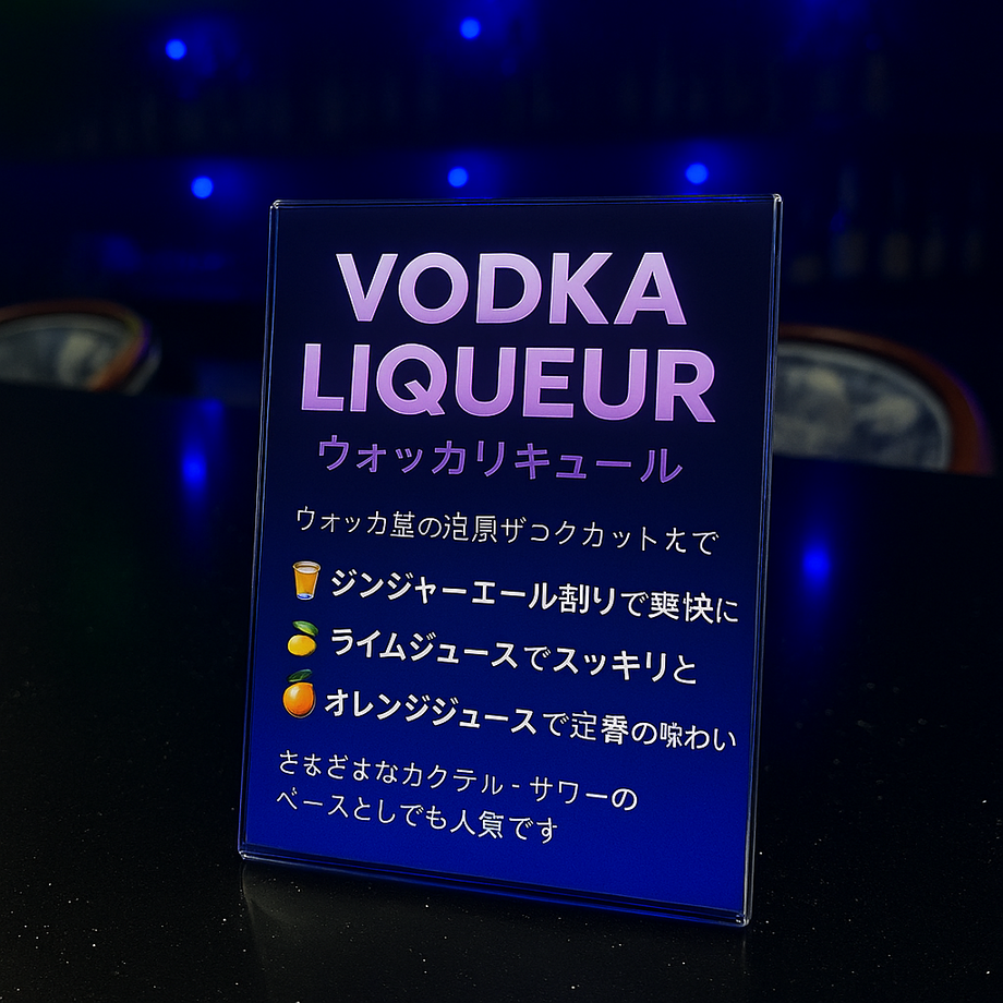 ウォッカリキュール【飲み放題対象】