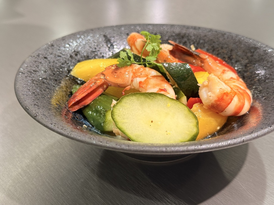 海老と三浦野菜のマリネ