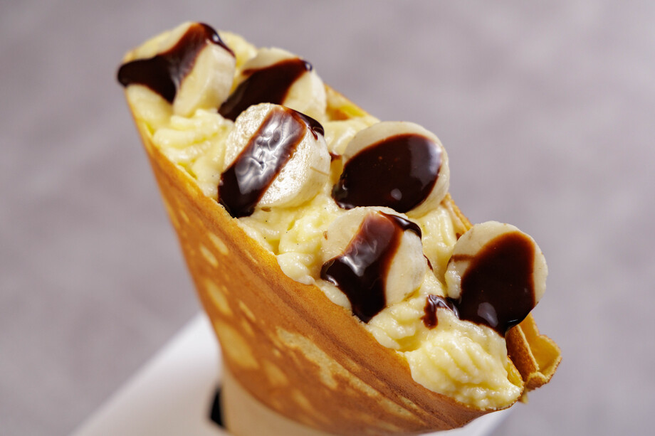 バナナカスタードチョコソース