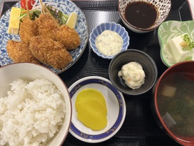 カキフライ、マグロカツ定食
