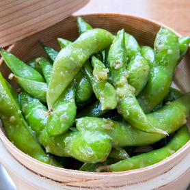 アツアツ蒸籠蒸し枝豆 柚子胡椒バター