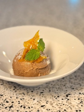 オレンジピールとココナッツのチョコレートアイス