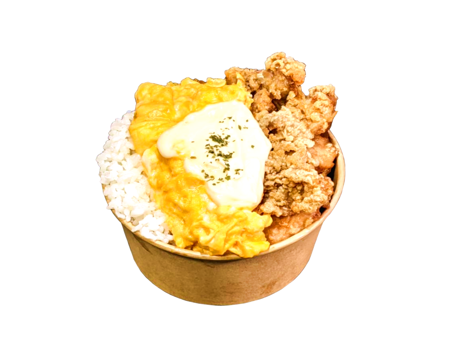 オムチーズからあげ丼