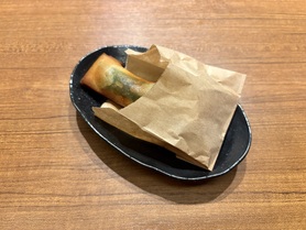 鮭白子の揚げ春巻き