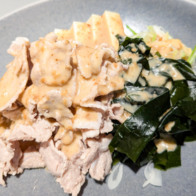 わかめと豆腐の冷しゃぶサラダ