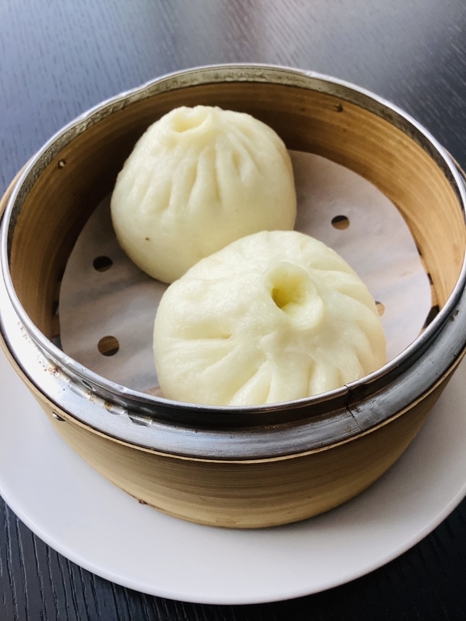 小松菜と菜の花の包子（野菜まんじゅう）2個