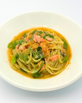 ズワイ蟹とカラスミのペペロンチーノ