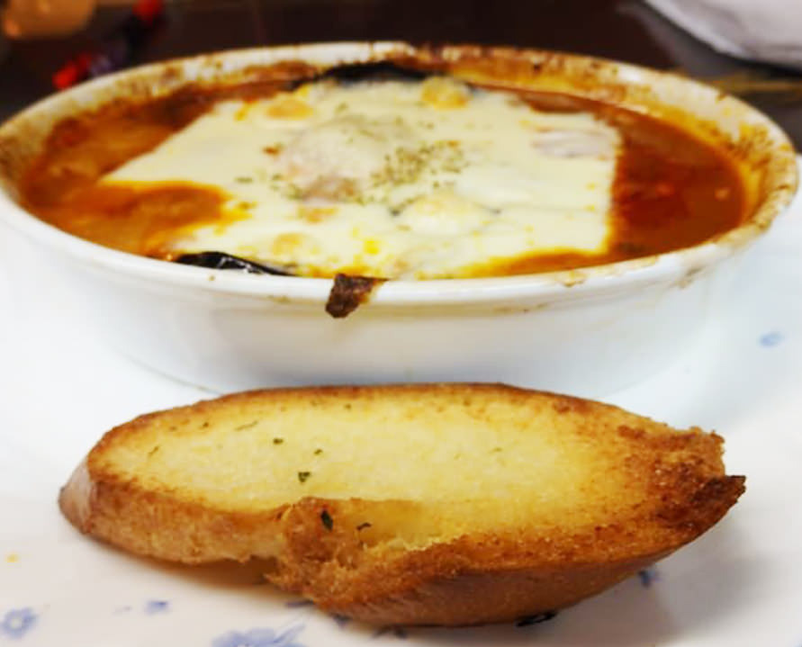 ナスとチーズのミートグラタン