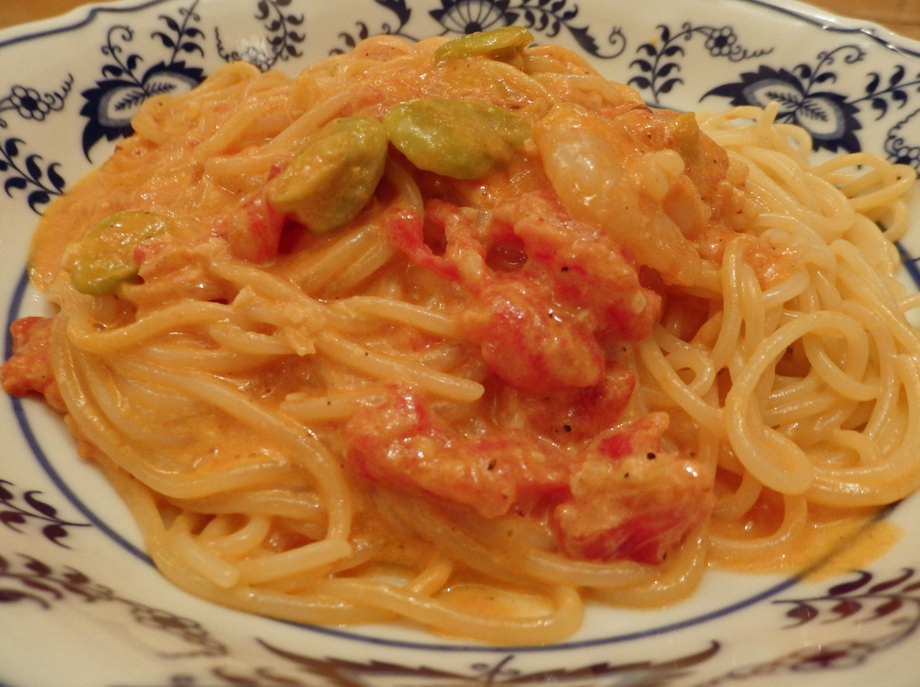 小海老のトマトクリームスパゲティ