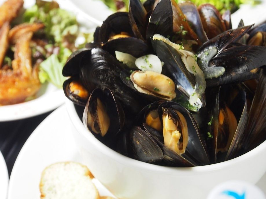 ムール貝のビール蒸し
