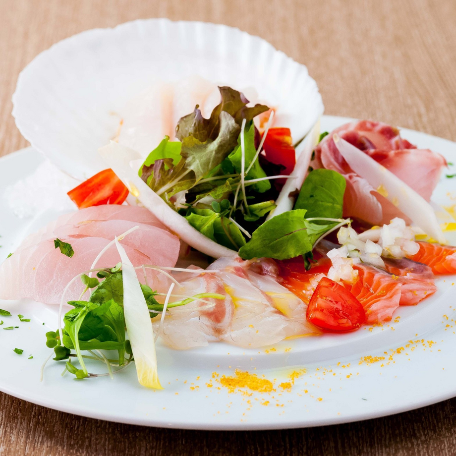 築地直送！！鮮魚のカルパッチョ盛り合わせ（1,480円）