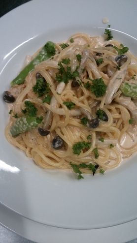 タラコのクリームスパゲティ