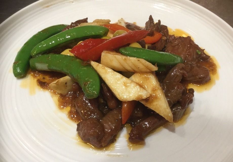 自家製食べるラー油と牛肉の炒め