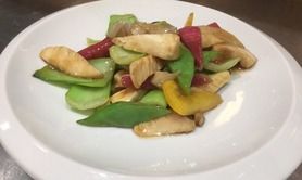 エリンギ茸入り色々野菜のオイスターソース炒め