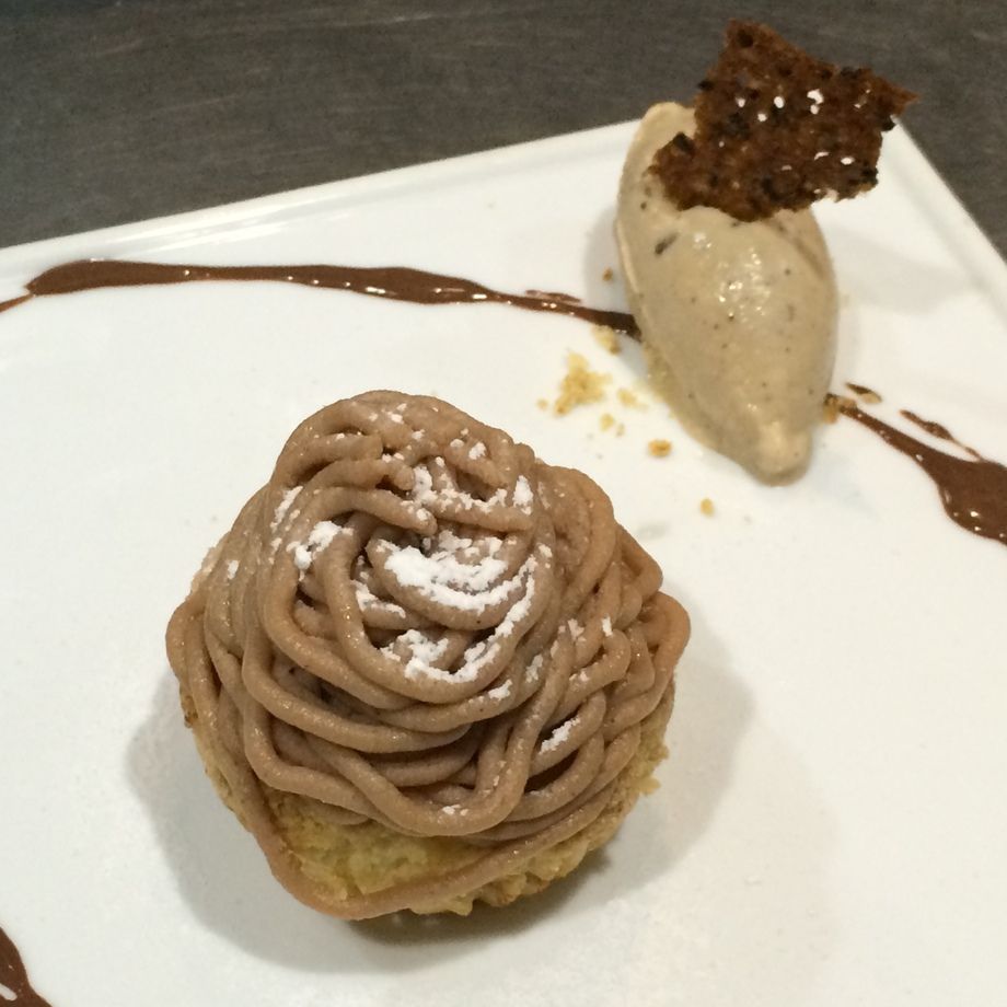 バナナの入ったモンブラン