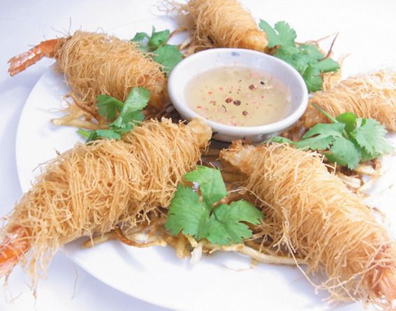 海老のガダイフ包み揚げ