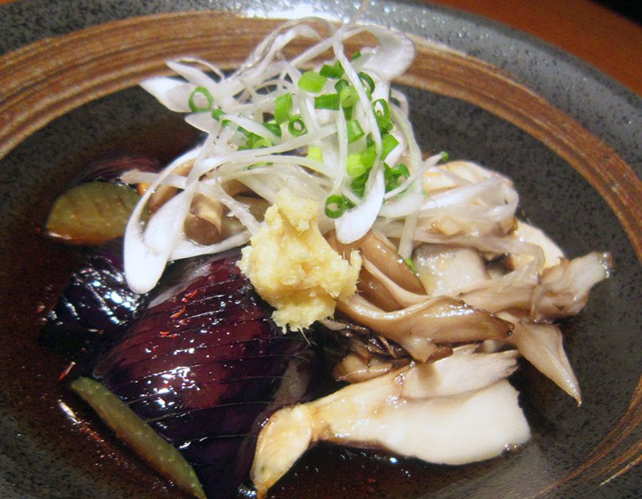 ナスと舞茸の揚げ浸し