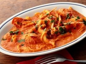 手長エビのトマトクリーム和え（自家製カザレッチョ）