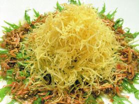 ジャガイモと水菜のパリパリサラダ