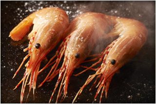 牡丹海老の塩焼き