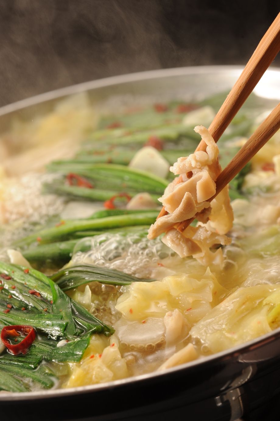 牛もつ鍋　単品　元味・ホタテスープ（１人前　2,630円）