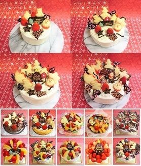 クリスマスホールデコレーションケーキご予約でお作りいたします(^^♪