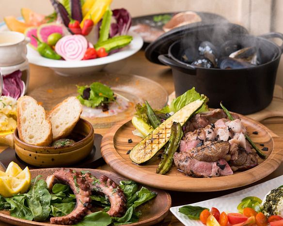 大皿コース　少人数でも大人数でも！  みんなで大皿をシェアしてワイワイ♪