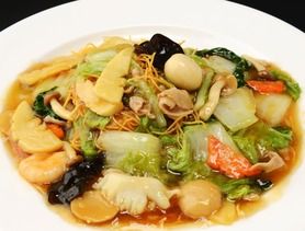 五目あんかけ かた焼きそば