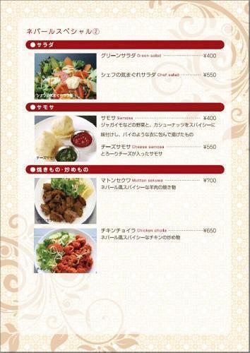 ネパールスペシャル　サラダ他