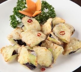 茄子の山椒揚げ　ガーリック風味