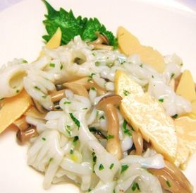 イカとシソのさっぱり炒め