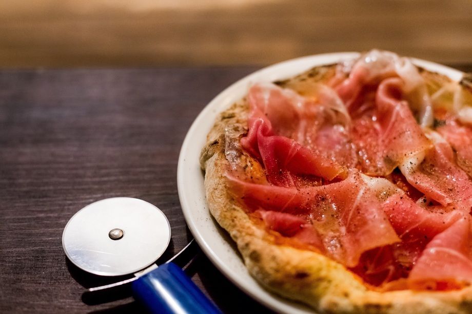 生ハムとモッツァレラのピッツア（¥900）