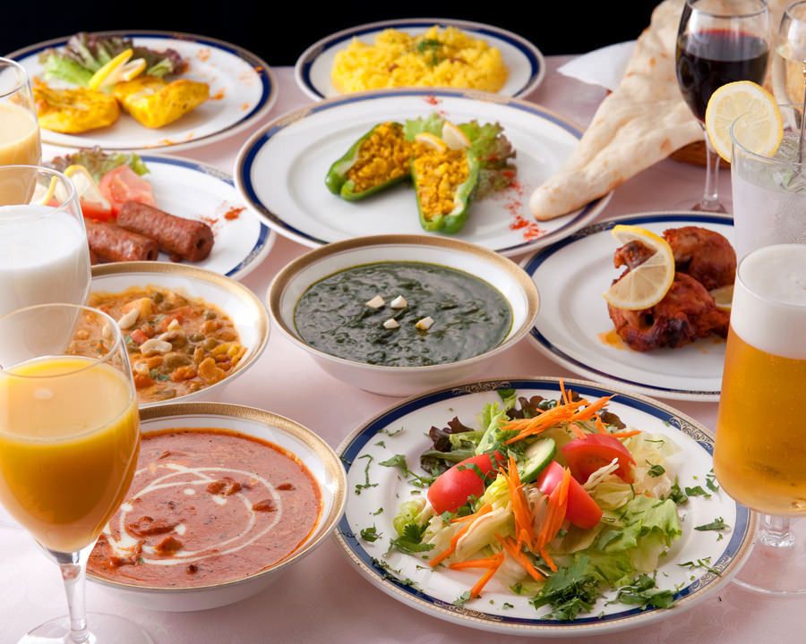 3種の炭火焼き・3種のカレー含む2時間飲み放題付　プレミアムコース