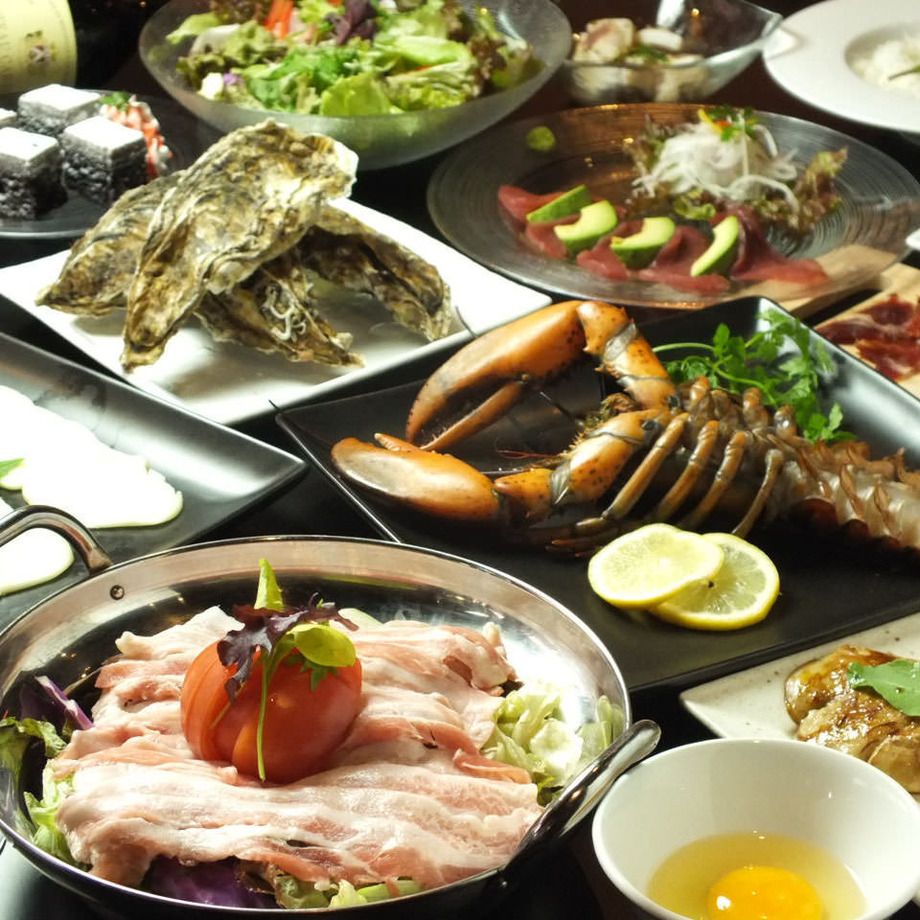 【おすすめ】ズワイガニ・オマール海老・フォアグラ・うに★全11品　2時間飲み放題