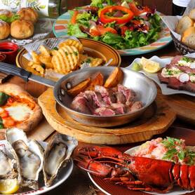 【仙鳳趾牡蠣or黒毛和牛ステーキの選べる贅沢コース】