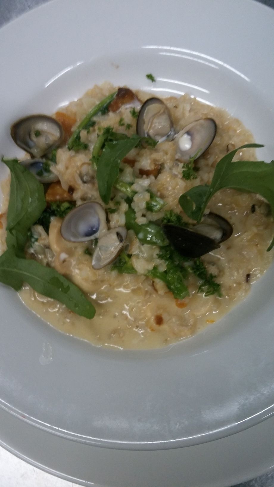 シジミと小柱の玄米リゾット