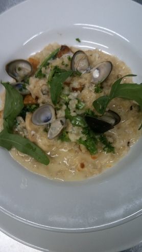 シジミと小柱の玄米リゾット