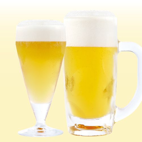 生ビール（キリン一番搾り）（小グラス290円／ジョッキ390円）