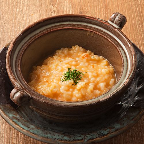 うにと鶏白湯のクリームリゾット（590円）