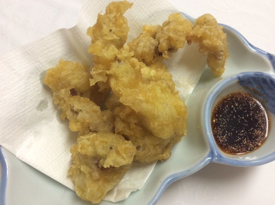 ホルモンの天ぷら