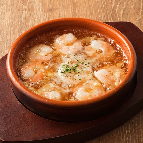 海老のアヒージョ／明太エリンギのアヒージョ（500円）