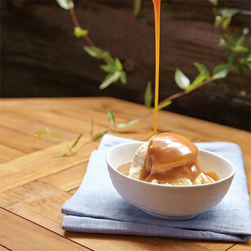 花畑牧場のスイーツ　生キャラメルのアフォガード（330円）