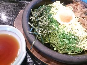 茶そばの鉄板焼き